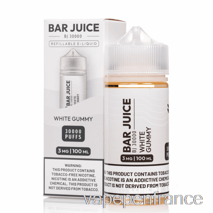 Gomme Blanche - Jus De Barre - Stylo Vape 100 Ml 3 Mg